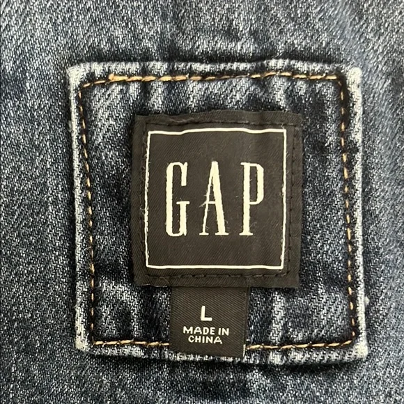 GAP Blue Denim Buttoned Overalls - Picture 7 of 9
